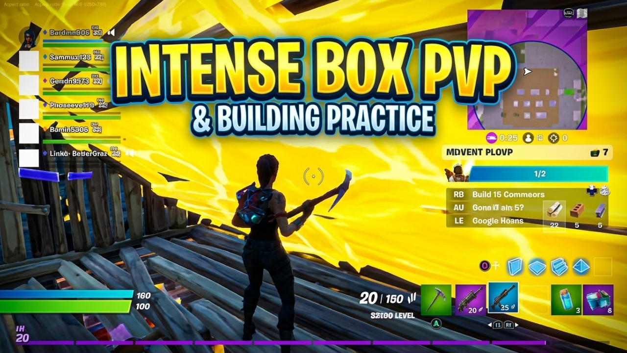 Intense Fortnite Box PVP Highlights & Building Practice