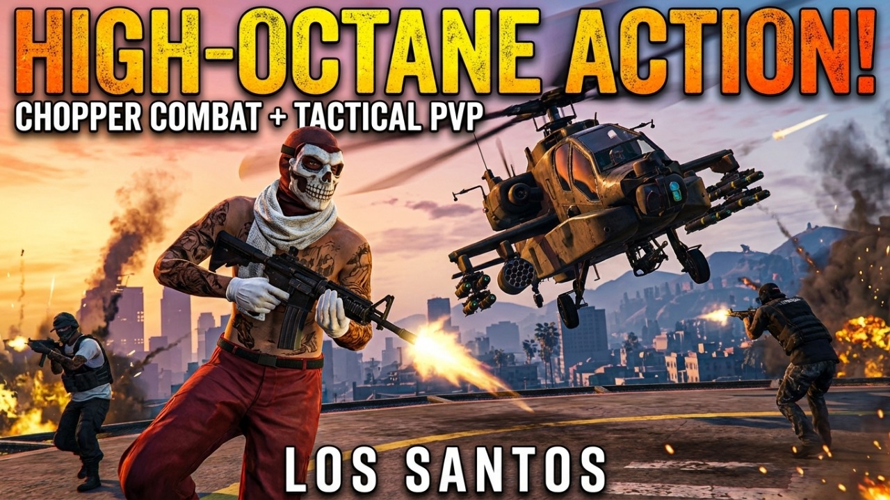High-Octane Action in Los Santos: Chopper Combat and Tactical PvP