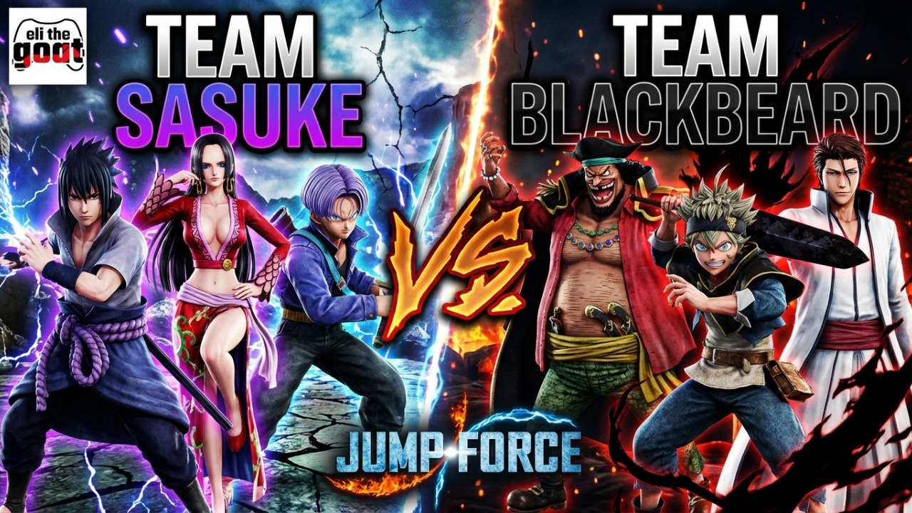 Sasuke, Hancock, Trunks vs Blackbeard, Asta, Aizen (Jump Force)