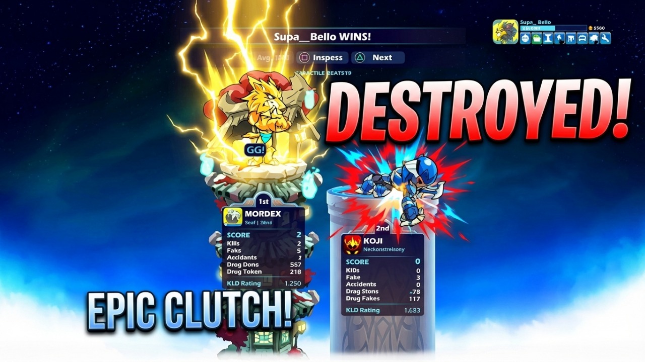 Koji gets destroyed by me at end of the game