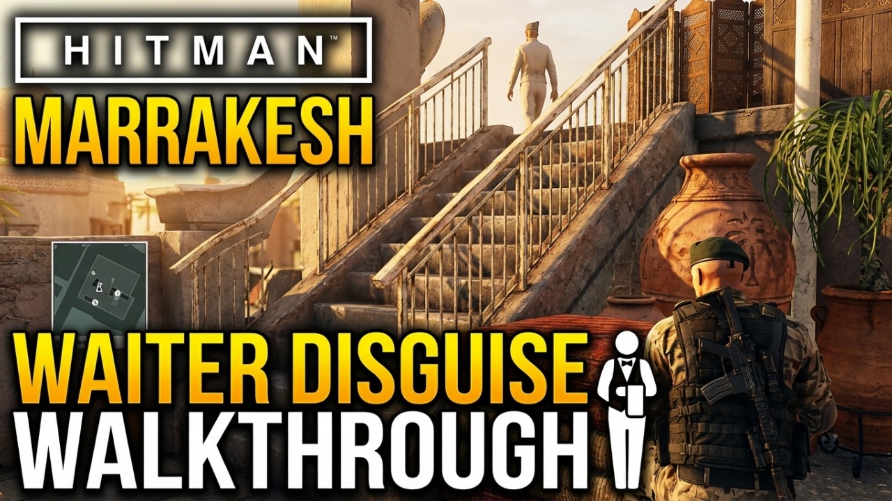 HITMAN: Marrakesh -Waiter disguise Walkthrough