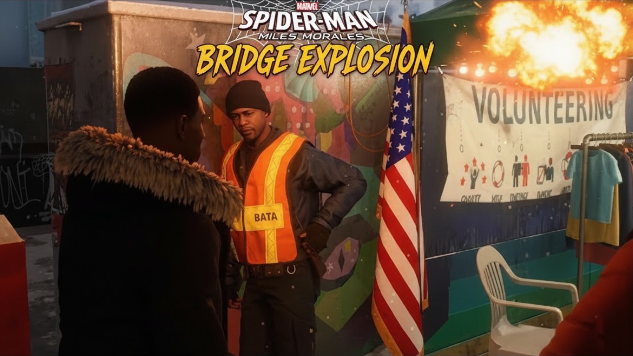 Marvel's Spider-Man: Miles Morales bridge explosion