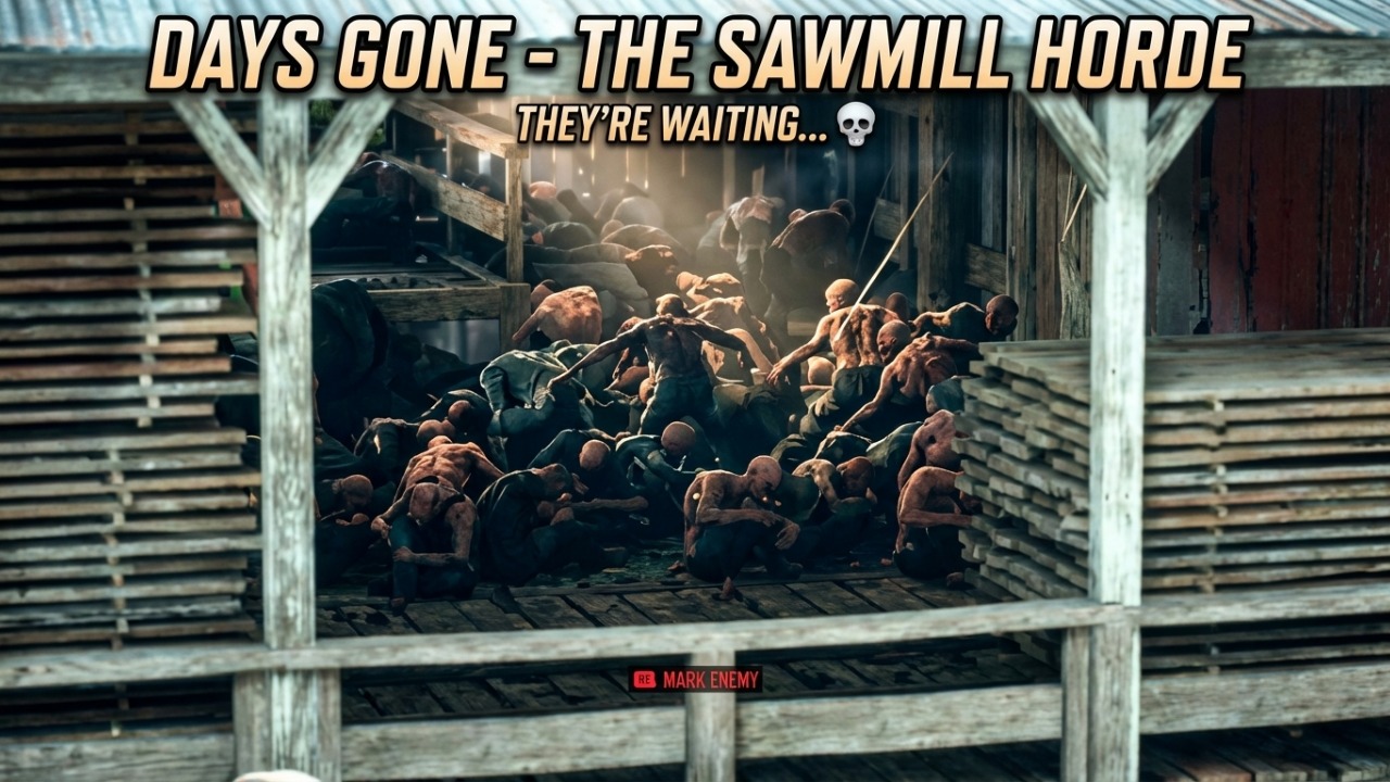 DAYS GONE - Freakers Sitting Down Huddled Toghether (Sawmill)